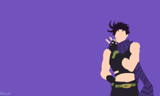 Man black purple background character - minimalist free wallpaper for desktop