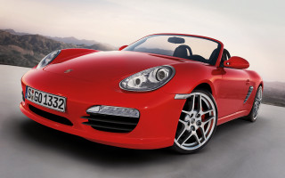 Red sports car mountain road 8 - a red sports car free wallpaper
