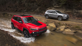 Two vehicles muddy road forest - muddy free wallpaper