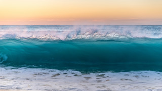 Wave shore sunset person australian - a large wave free wallpaper for desktop