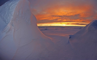 Snow mountain sunset clouds person - a sunset in the background free wallpaper