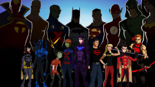 Superheroes swords standing line group - a line free wallpaper
