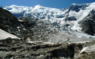 Mountain road ice lake sky - panoramic free wallpaper