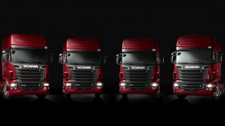 Red semi trucks international 3d - bold shape free wallpaper