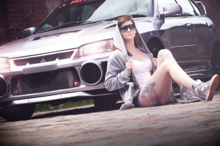 Woman car tattoo aviator shades - the ground next free wallpaper