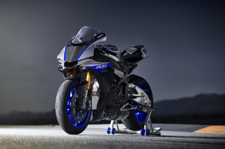 Blue black motorcycle street cloudy - motorcycle free wallpaper