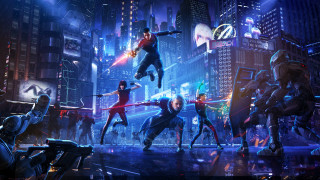 City lights night futurism gun - futurism free wallpaper