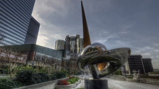 Citypark sculpture kinetic abstract architecture - sculpture free wallpaper