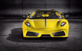 Yellow sports car garage black 2 - free cars wallpaper