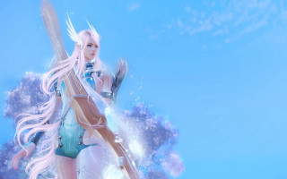 Woman sword blue sky fantasy - elysium free wallpaper