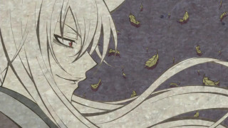 Woman long hair butterfly in - flowing free wallpaper