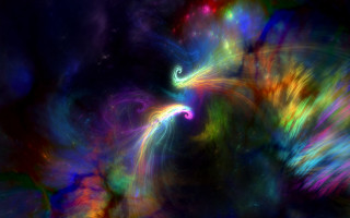 Colorful abstract spiral space fireworks - a colorful abstract painting free wallpaper