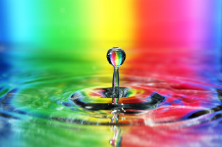 Rainbow water drop colorful background - a rainbow free wallpaper for desktop