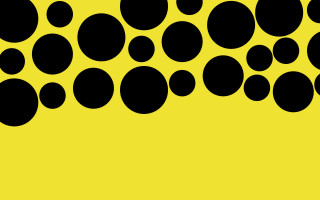 Black yellow circles popart halftone - bold shape free wallpaper