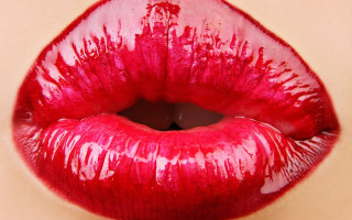 Red lip lipring popart airbrush - a red lip ring free wallpaper