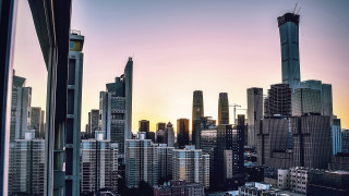 City skyline clocktower sunset bridge - cui bai free wallpaper for desktop