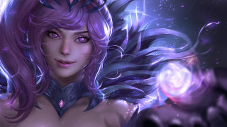 Purple hair crystal ball fantasy - a crystal ball free wallpaper