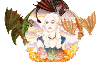 Demon dragon woman fire breathing - a drawing of a woman free wallpaper