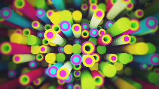 Colorful pencils black white green - a pink center free wallpaper