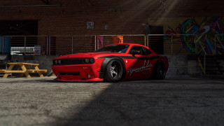 Red car graffiti building picnic - graffiti free wallpaper