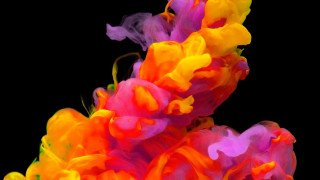 Colorful liquid floating fire autumn - technique free wallpaper