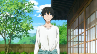 Man standing building trees sky - cloud and trees free wallpaper