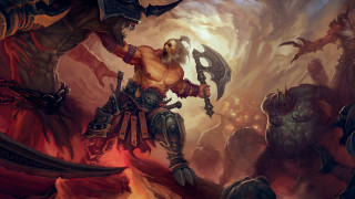 Battle axe demon warrior fantasy - other man free wallpaper