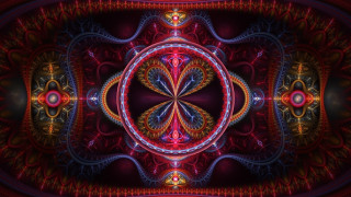 Colorful abstract circular red blue - dmt free wallpaper