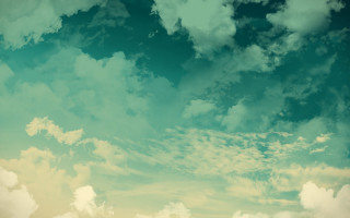 Plane cloudy sky green yellow - anton fadeev free wallpaper
