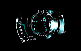 Digital clock blue glow 70 - vector curve free wallpaper