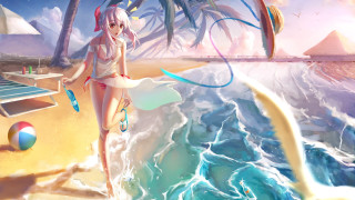 Beach bikini lighthouse ocean sand - a beach next free wallpaper