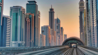 Train city tunnel sunset architecture - a train traveling free wallpaper