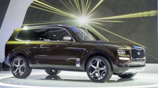 Brown suv auto show showroom - display free wallpaper