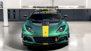 Green yellow sports car garage - the front of it free wallpaper for desktop