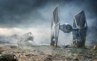 Star wars droid tie smoke - movie free wallpaper