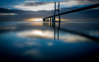 Almada negreiros bridge water sunset - almada negreiro free wallpaper