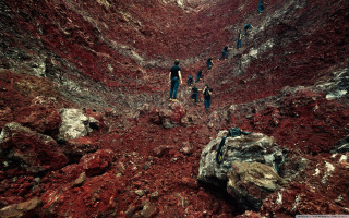 Mountain group reddirt rocks sky - david wojnarowicz free wallpaper