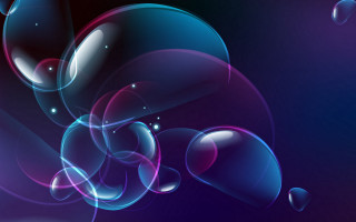 Blue purple bubbles abstract airbrush - plain background free wallpaper