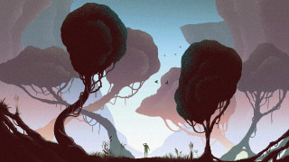 Forest silhouette man bush lake - liam brazier free wallpaper