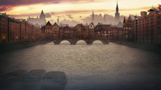River bridge boat city clock 2 - a clock tower free wallpaper for desktop