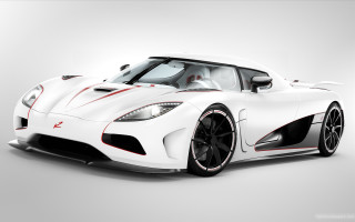 White sports car red stripe 12 - shown free wallpaper