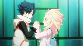 Anime couple green wall green - a green door free wallpaper