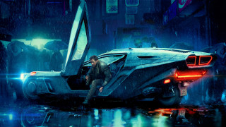 Futuristic man rain neon cyberpunk - a neon light free wallpaper