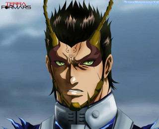 Horns suit green eyes blue - a blue jacket free wallpaper