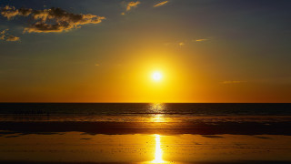 Sunset ocean surfer clouds dusk - a sunset over the ocean free wallpaper for desktop