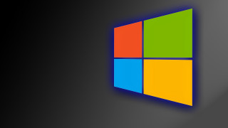 Windows logo black background blue - a windows logo free wallpaper