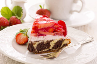 Strawberry shortcake plate fork coffee - strawberry free wallpaper