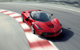 Red sports car race track 10 - a red stripe free wallpaper