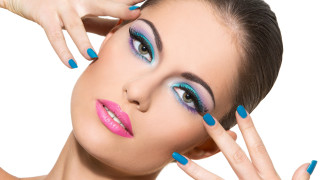 Blue pink makeup nails hatsune - a pink lip free wallpaper