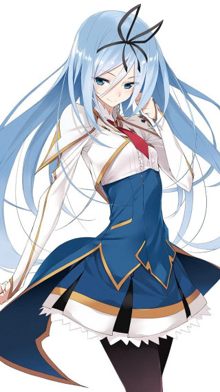 Blue hair blue dress aguri - a blue dress free wallpaper for mobile